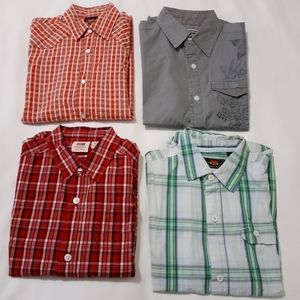 Boys short sleeve button up shirt bundle